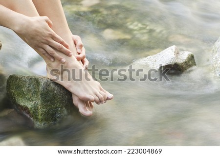 Similar – Image, Stock Photo Forest bath