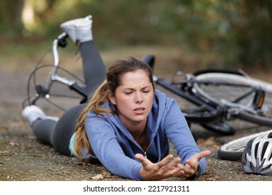 Woman Fell From A Bicycle