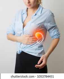 Woman Figure With Graphic Visualisation Of Spleen