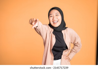 Woman With Finger Pointing Make Fun On Someone