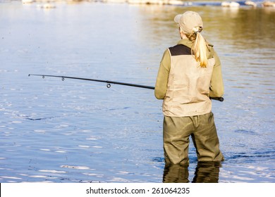 Download Woman Fishing Images, Stock Photos & Vectors | Shutterstock