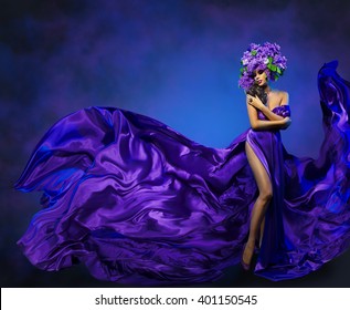Long flowing dress purple Images, Stock ...