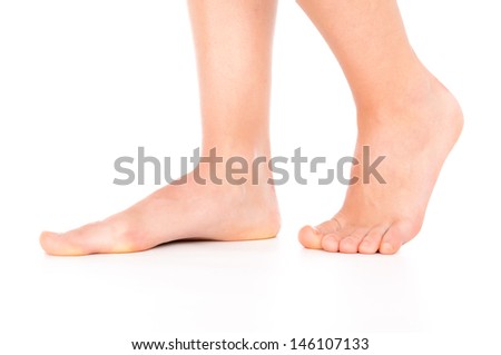 Woman foot isolated
