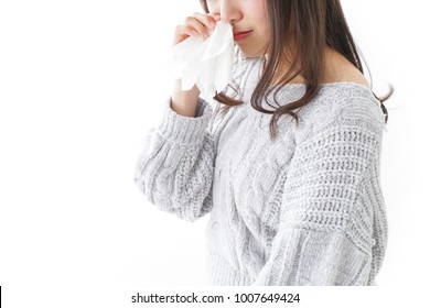 Woman Getting A Bloody Nose