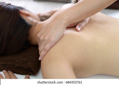 Woman getting a body massage
