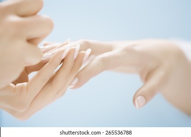 Woman Getting Her Nails Done. 