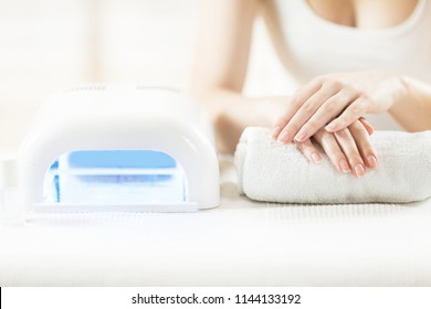 Woman Getting Nails Done