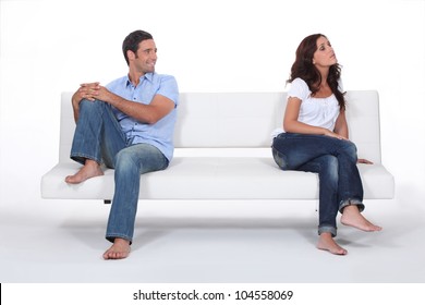 Woman Giving Her Husband The Cold Shoulder