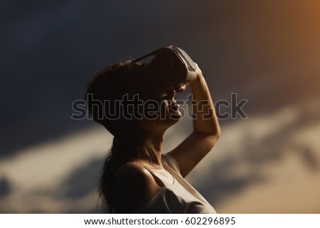 Similar – Image, Stock Photo Ray of Light Human being