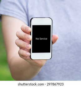 Woman In Gray Shirt Show Mobile Phone With Message 