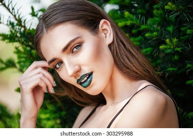 Woman With Green Lipstick