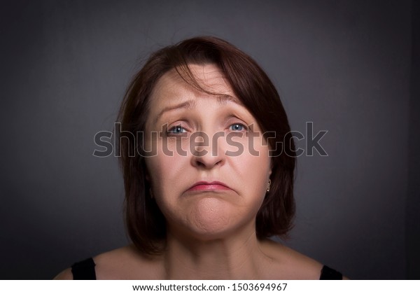 Woman Grimaces Front Camera On Gray Stock Photo 1503694967 | Shutterstock