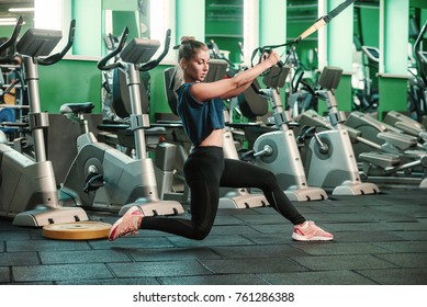 Woman Gym Training Trx Fitness Strips Stock Photo 761286388 | Shutterstock