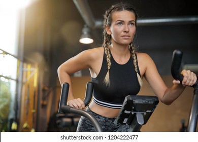 Woman Gym Working Out On Air Stock Photo 1204222477 | Shutterstock