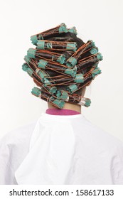  Woman With Hair Rollers 