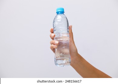 Woman Hand With Bottle Of Water