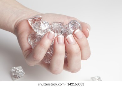 Woman Hand With Diamonds