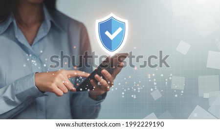 Woman hand enter a one time password for the validation process on phone, Mobile OTP secure Verification Method, 2-Step authentication web page, Concept cyber security safe data protection business.