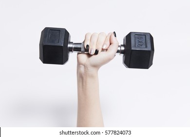 Woman Hand Holding Dumbell