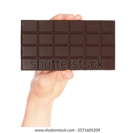 Image, Stock Photo Hand holding a handmade hairpin with miniature clay cookie
