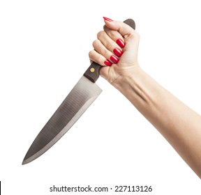 Woman Hand Holds Knife For Kill