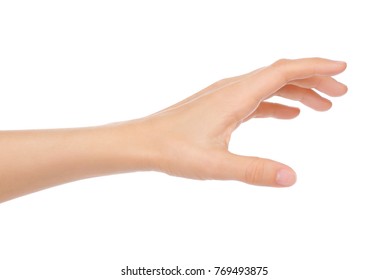 Woman Hand On White Background