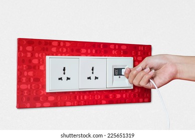 Woman Hand Plug USB Wall Socket/outlet Plate.