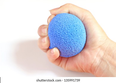 Woman Hand Squeezing A Stress Ball