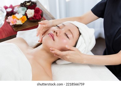 The woman has a facial treatment. - Powered by Shutterstock