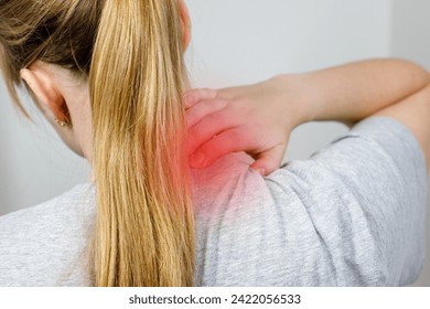 woman has problem with structural posture She had neck and back pain