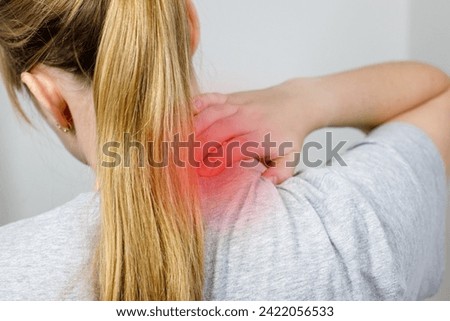 woman has problem with structural posture She had neck and back pain