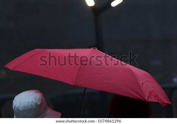 red umbrella hat