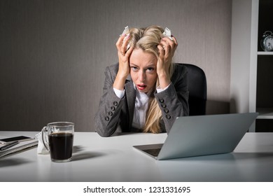 Woman Having Bad Day At Office