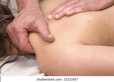 Woman Having Deep Tissue Massage