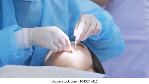 Woman Having Dental Check Up 