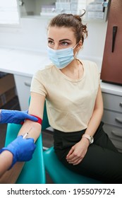 Woman Having Her Blood Drawn For A Medical Test