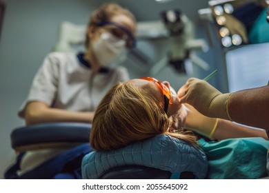 Woman Having Teeth Examined At Dentists. Dental Treatment In Dentistry. Appointment At The Dentist. Lifestyle, Real Life