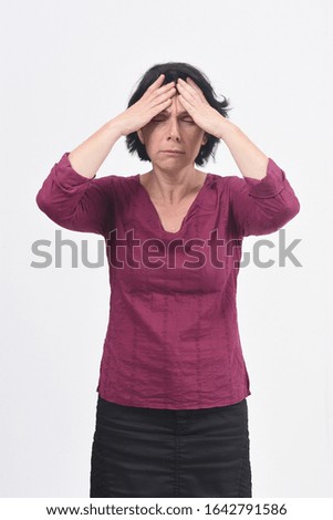 Similar – Image, Stock Photo Close up side view profile portrait of one young middle age athletic woman shadow boxing in sportswear in gym over dark background, looking away