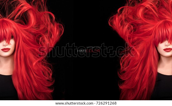 Woman Healthy Long Red Hair Straight Stock Photo Edit Now 726291268