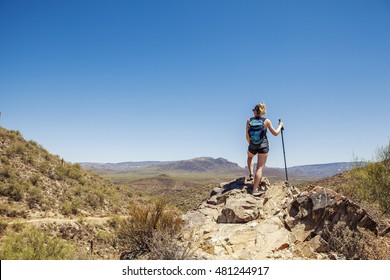 Woman Hiking The Arizona Desert