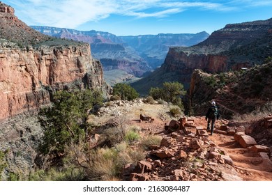 Woman hiking in Grand Canyon national park, Arizona, USA - Shutterstock ID 2163084487