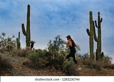 Woman Hiking In Scottsdale Arizona - Powered by Shutterstock