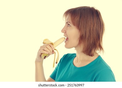 Woman Holding Banana Stock Photo Shutterstock