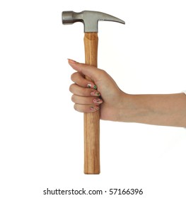 Woman Holding Hammer