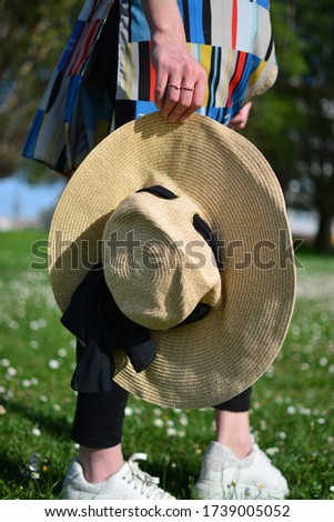 Similar – Image, Stock Photo Mary with a hat Lifestyle