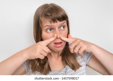 Woman Holding Her Nose Bad Smell Stock Photo 1457598017 | Shutterstock