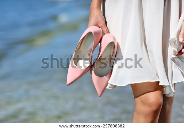 heels on the beach