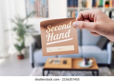 Woman Holding A Sticky Note With 