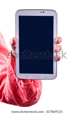 Woman Holding Tablet