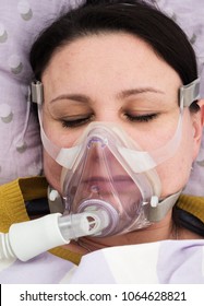 Woman Hospital Cpap Therapy Oxygen Mask Stock Photo 1064628821 ...